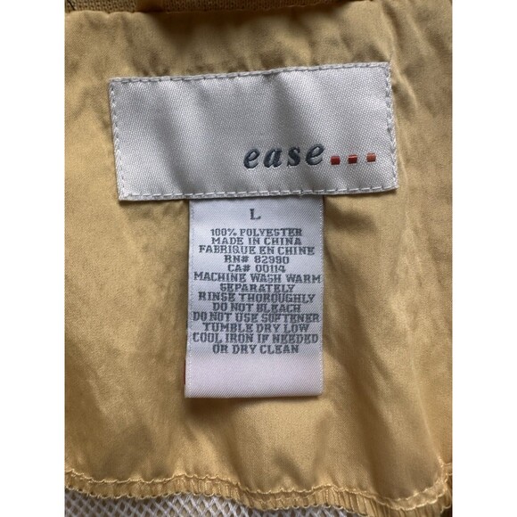 Vintage ease Athleticwear 1/4 Zip Windbreaker Large Yellow Casual Sportswear Y2K - Picture 3 of 5